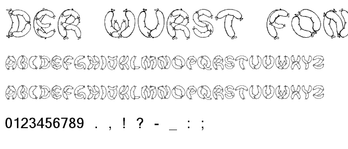Der Wurst Font font